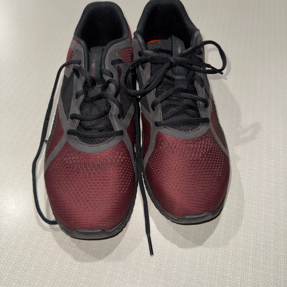 Reebok Men's Burgundy and Black Athletic Shoes